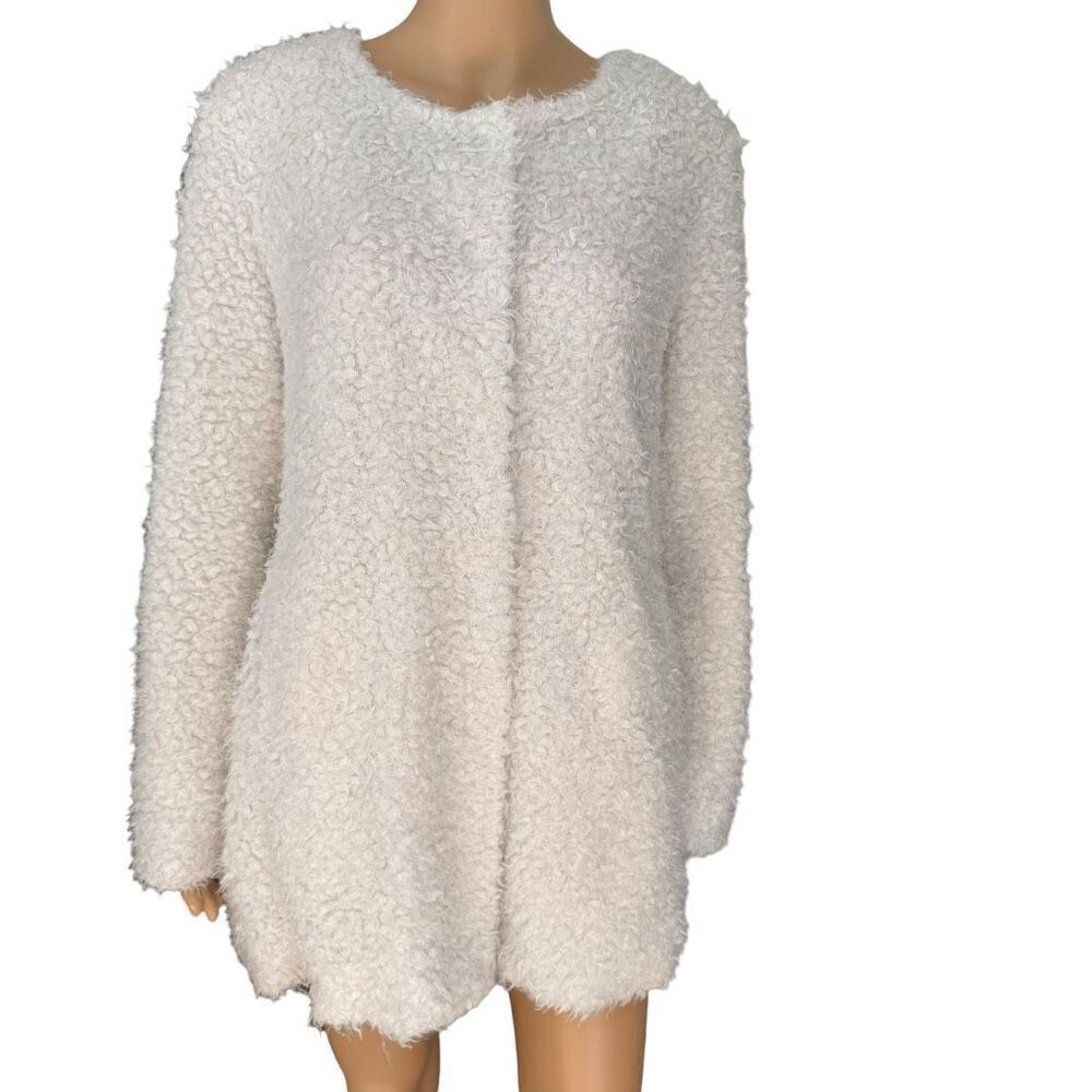 Marc New York Andrew Marc Long Coat Textured Sz PXL Button Snaps